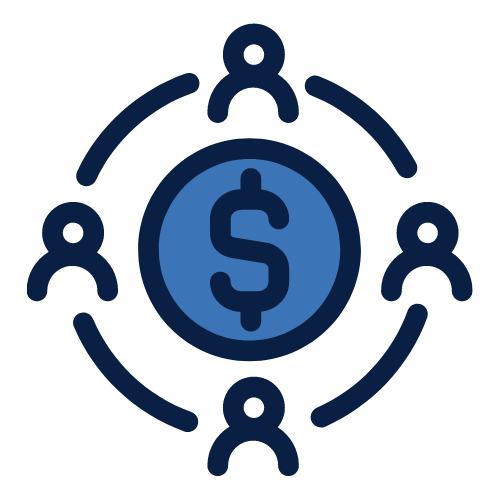Icon representing investors, used by OxProx to symbolize individual and institutional investors in their database and reports.